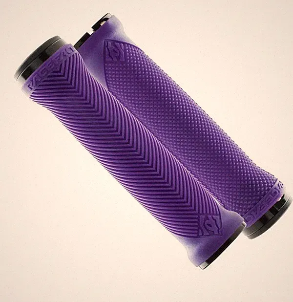 NEW RaceFace Lovehandle Grips - Neon Purple Lock-On Mtn Bike Mountain Bicycle