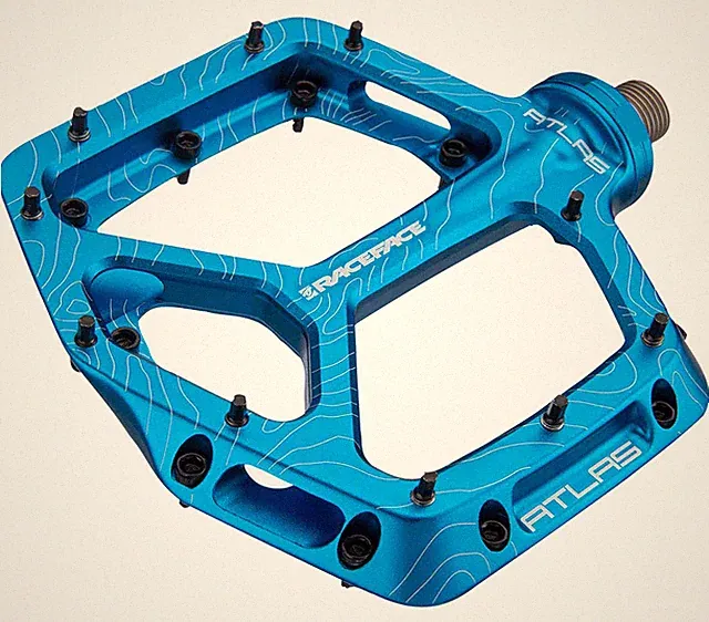 Race Face Atlas Mountain Bike Pedals. Blue. NEW 2022 VERSION! Lifetime warranty!