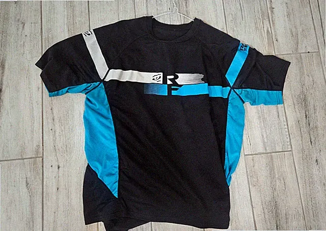 Race Face Cycling Jersey Adult Large Black Blue Pull Over