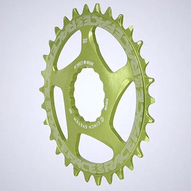 Race Face Narrow Wide Chainring: Direct Mount CINCH 30t Green