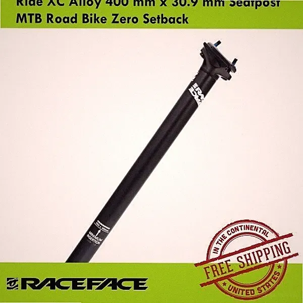 Race Face Ride XC Alloy 400 mm x 30.9 mm Seatpost MTB Road Bike Zero Setback