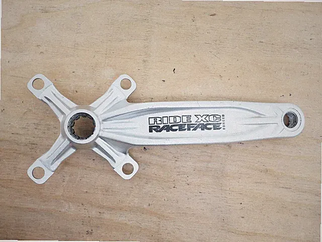 Race Face Ride XC Forged 175mm Silver Aluminum Driveside Crankarm Double Spider
