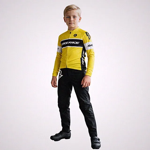Race Face Sendy Kids Cycling Long Pants, Black, Medium
