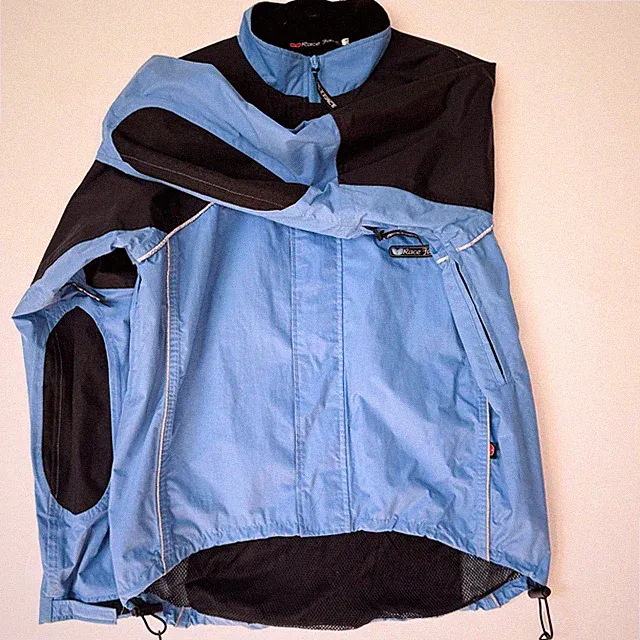 Race Face Technical Togs Cycling Jacket Blue Women’s L Reflective Windbreaker